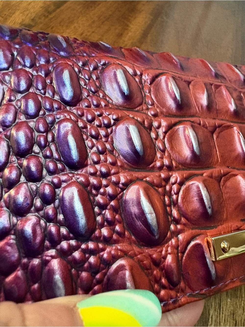 Brahmin NWT Ady - Dawning Ombré - Dusk Inspired Leather Wallet - Plum - Picture 12 of 14